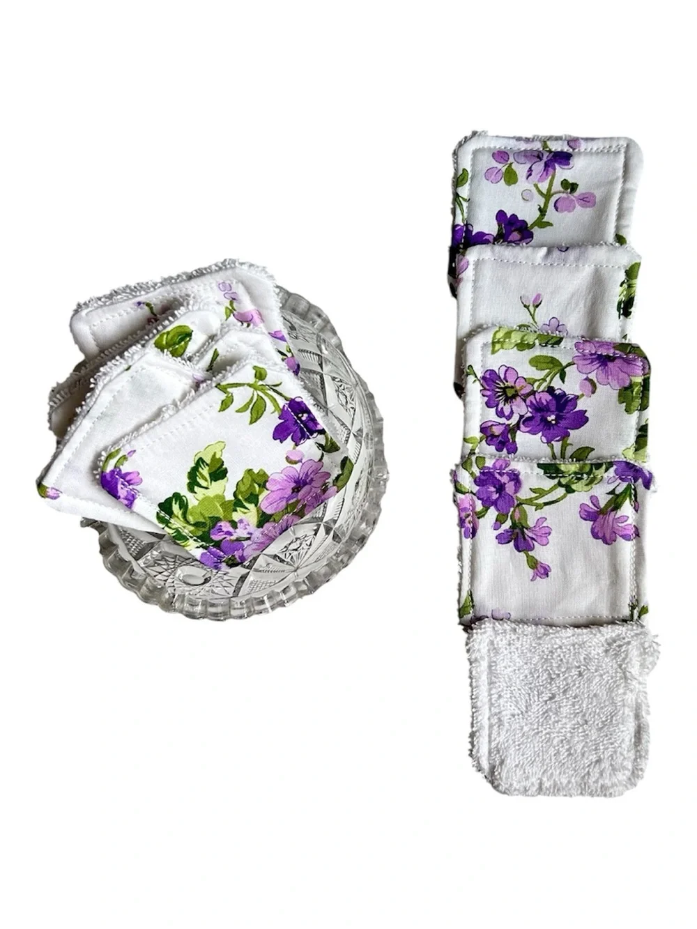 Hand Crafted Floral Eco Friendly Reusable 10  Makeup Remover Pads Cotton